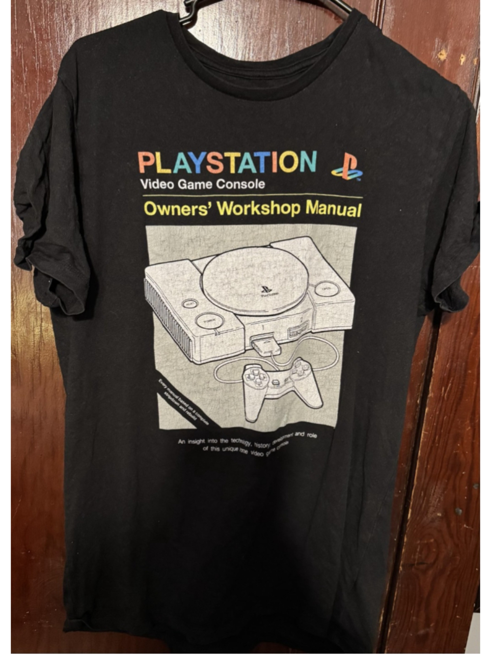 Playstation One Owner's Manual T-Shirt Men's Size M Black